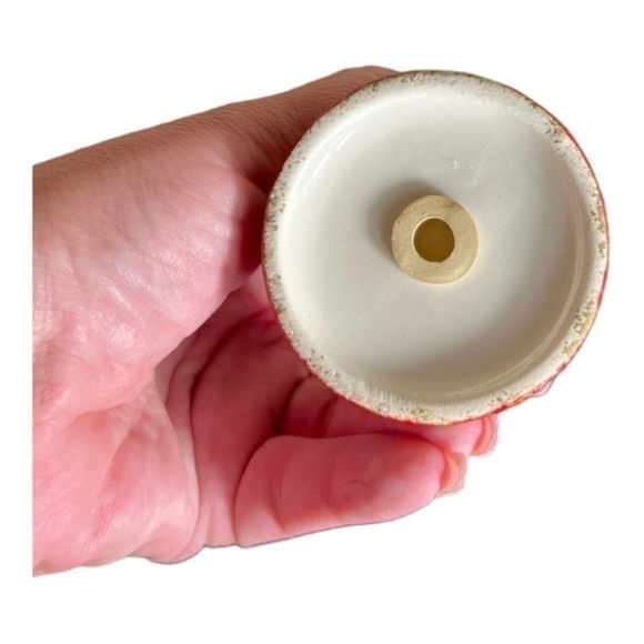 Vtg Red Green Christmas Snowman Bells Holly Salt Pepper Shakers Lefton Japan - Picture 3 of 4